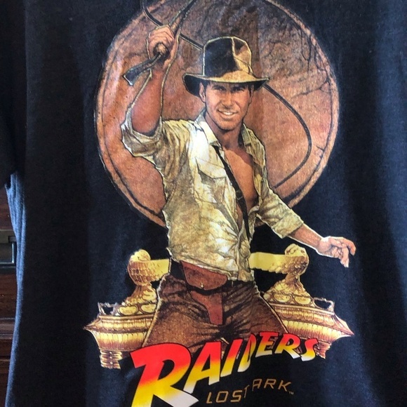 Indiana Jones & Raiders of the Lost Ark black short sleeve graphic tee in size L - Picture 2 of 4